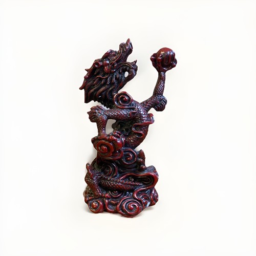 Chinese dragon red - chinese, resin
