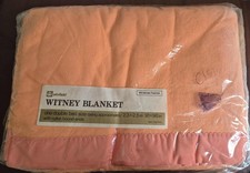Vintage Pink Salmon Winfield Witney Blanket Double Bed 2.3M x 2.5M / 91" x 98"