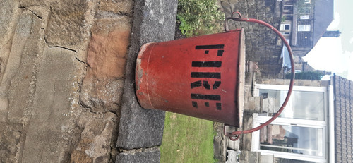 Vintage industrial red fire - industrial,