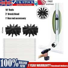 Chimney Cleaning Brush Kit Flexible Rods Pipe Cleaning Brush, Flue Sweep Brush