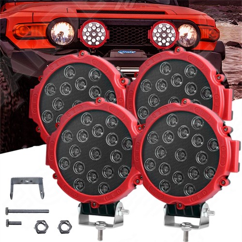 4pcs 7inch round - led, work