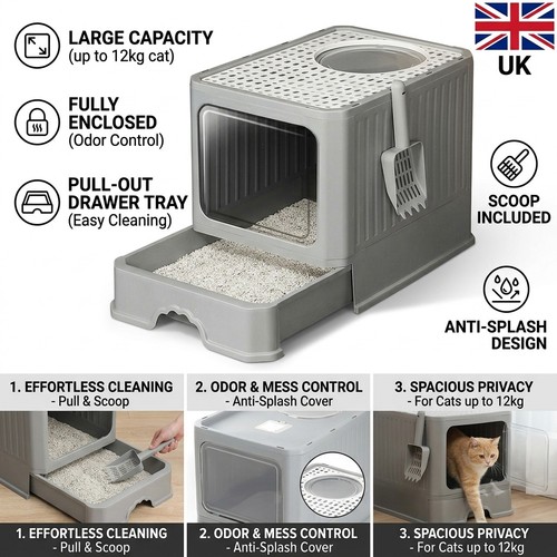 Large anti splash enclosed - enclosed, cat