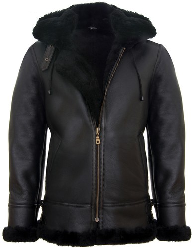 Men genuine sheepskin flying - sheepskin,
