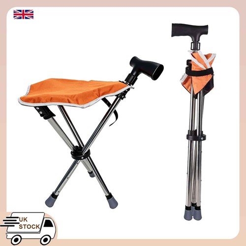 Folding walking stick - walking, seat
