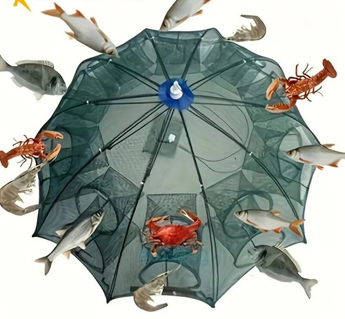 Foldable fishing trap net - trap,