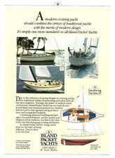 1989 Island Packet Yachts 35 Yacht Boat Sailboat Sailing vintage Print AD