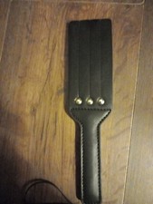 Black Faux Leather Paddle