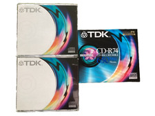 3 TDK recordable CDs CD-R74 8x