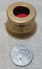 Vintage Bottle Cap Topper Fizz Wizz BELLEVILLE LUMBER CO.  Belleville KS (GOLD)