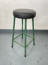 Vintage factory stool green - vintage, stool,