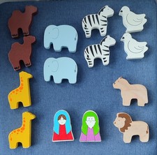 Twelve Wooden Noah's Ark