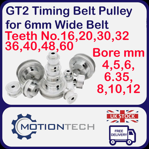 Gt2 6mm timing belt pulley - 6mm,