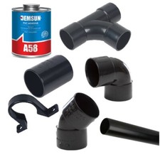 Solvent Weld Waste pipe Fittings in Black 32mm / 40mm / 50mm( 36mm / 43mm/ 56mm)