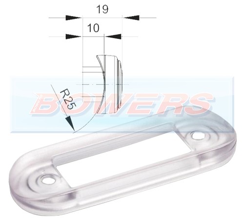 Clear curved rubber mounting - curved,