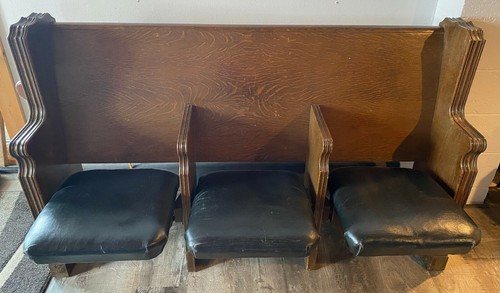 Antique church pew - , with