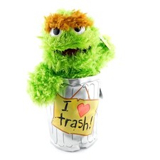 New OSCAR the GROUCH Plush Sesame Street Place NWT 15"