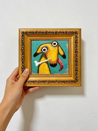 Cartoon yellow dog - cartoon,
