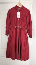 Zara Burgundy Red Shirt Dress