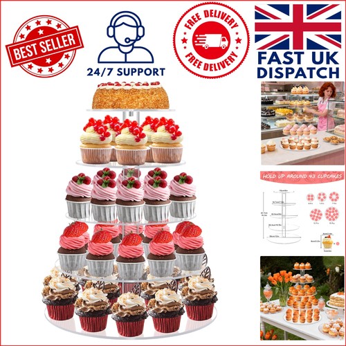Tier acrylic cupcake stand - 5-tier,