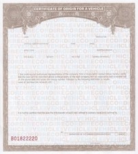 50 BLANK Certificate of Origin