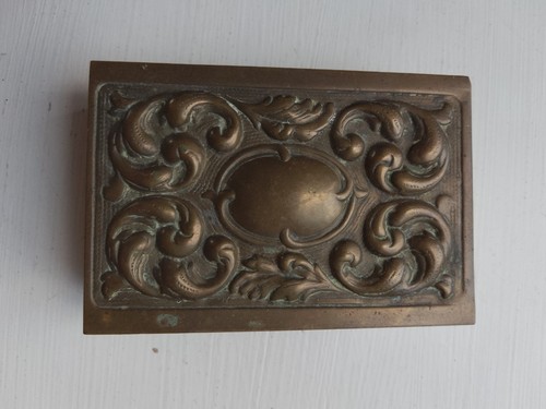Antique ornate brass - ornate, matchbox