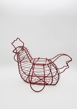 Vintage Red Wire Hen Egg