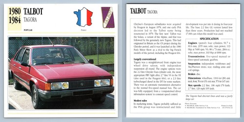 Talbot tagora 1980 84 - talbot, 1980-84