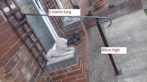 Wrought iron hand rail - wrought,