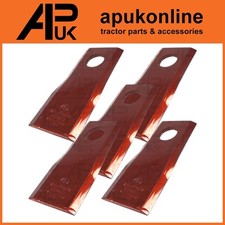 5x Blade Twisted LH 107 x 45 x 4mm for Fort Disc Mower Cutting Arm Implement