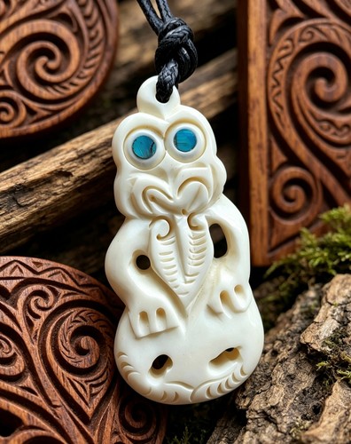 New carved hei tiki - carved,