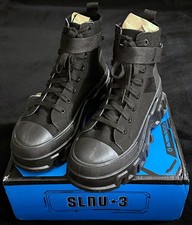 New In Box | Black Platform Boots | Ankle High | UK 5 | Lace Up | Combat
