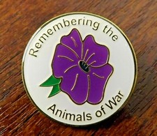 Purple Poppy badges - Remembering the Animals of War