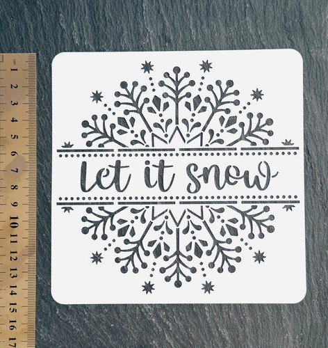 Stencil snowflake snow