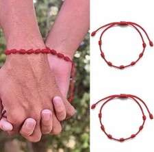 2pcs LUCKY RED 7 KNOT STRING