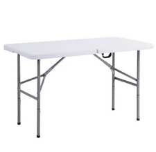 4FT HEAVY DUTY FOLDING TABLE PORTABLE PLASTIC CAMPING GARDEN CATERING NEW UKDC