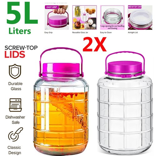 Large glass storage jar - glass,