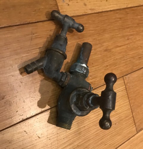 Vintage brass small tap - vintage, stop