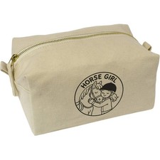 'Horse Girl' Canvas Wash Bag /