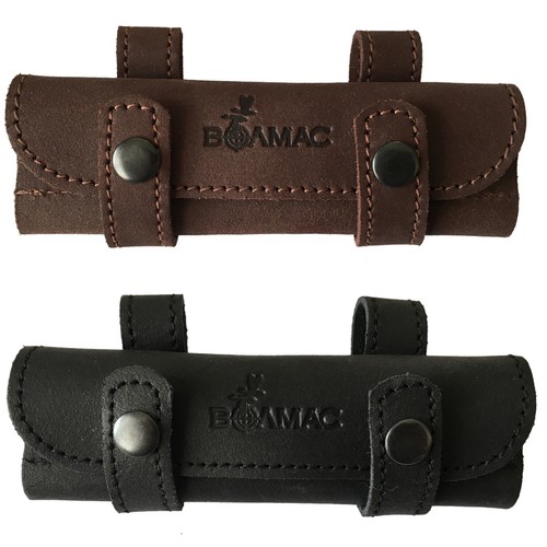 Brown black leather belt - brown,