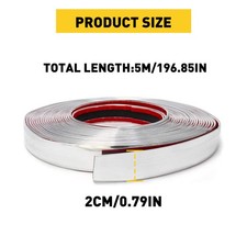 Silver Chrome Car Styling Tuning Moulding Strip Trim 5m/7.5m Self Adhesive Tape