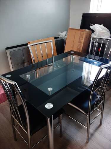 Argos home lido glass dining - home,