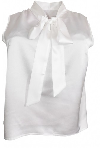 White satin sleeveless