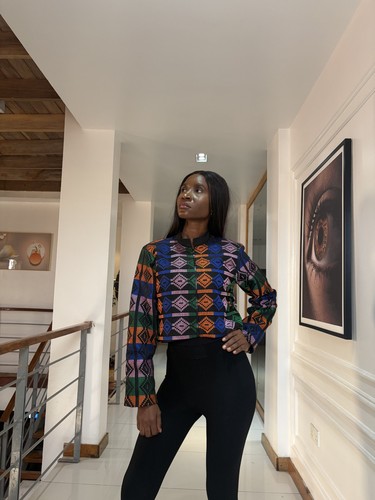 Akwete mosaic jacket with - mosaic,