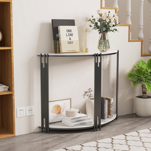 Narrow half moon console - half, table