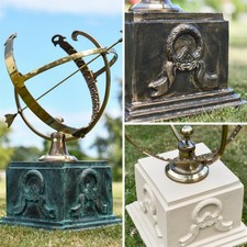 Ornate Wreath Detail Garden Plinth Column - Pillar Only