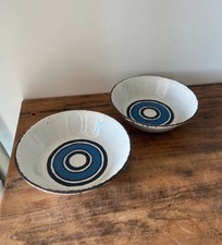 Vtg Stonehenge Midwinter MOON 9”Round Serving Bowl Set Of 2 Homeware Rustic