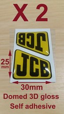 2 x JCB Resin Domed decal