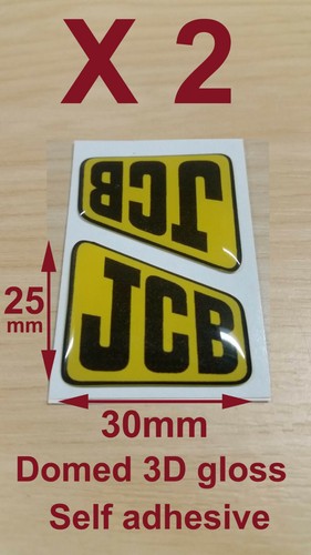 Jcb resin domed - x, decal