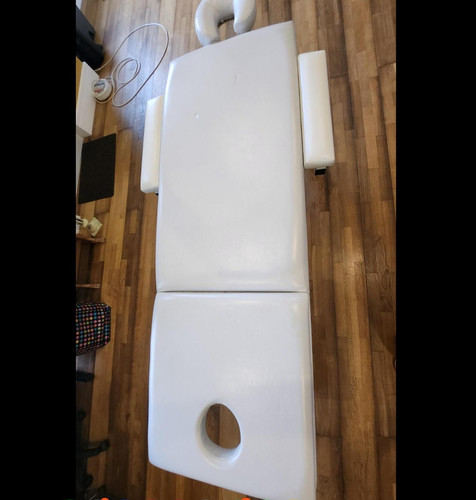 White hydraulic massage couch - massage,