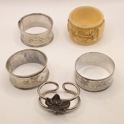 Vintage napkin rings 3 - rings, 5